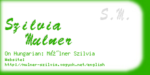 szilvia mulner business card